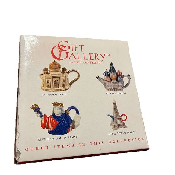 VTG Fitz & Floyd Gift Gallery Tower of Pisa Mini Teapot Special Teas Collection - Picture 2 of 7